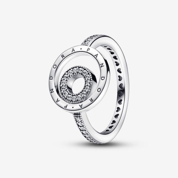 Pandora Australia Signature Logo Circles Pave Ring