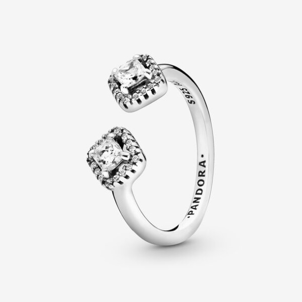 Square Sparkle Open Ring Pandora Australia