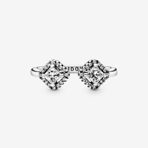Square Sparkle Open Ring Pandora Australia