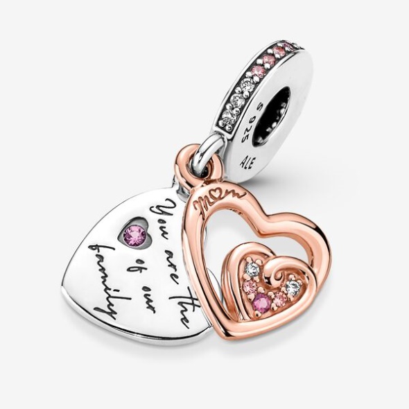 Entwined Infinite Hearts Double Dangle Charm Pandora Australia
