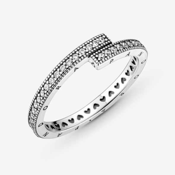 Sparkling Overlapping Ring Pandora Australia Sterling Silver