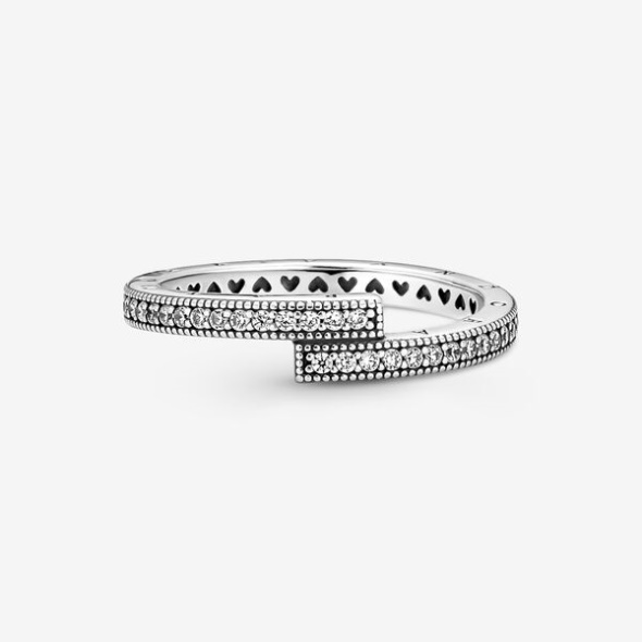 Sparkling Overlapping Ring Pandora Australia Sterling Silver