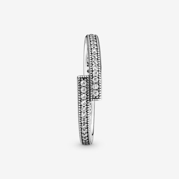 Sparkling Overlapping Ring Pandora Australia Sterling Silver