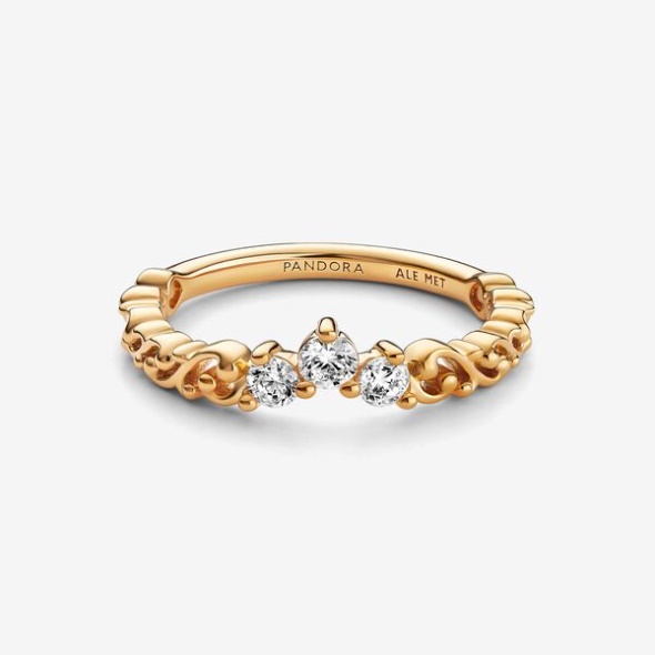 Regal Swirl Tiara Ring Pandora Australia Gold Plated