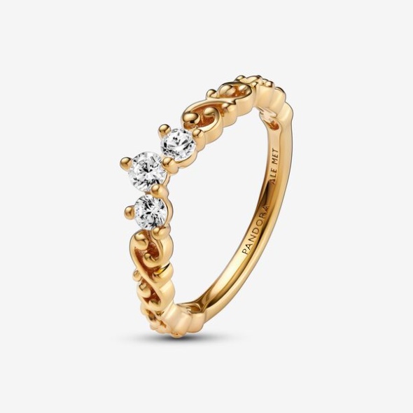 Regal Swirl Tiara Ring Pandora Australia Gold Plated