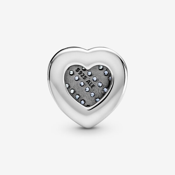 Blue Pave Heart Clip Charm Pandora Australia