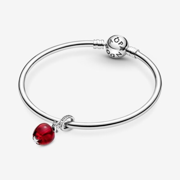 Murano Glass Red Apple Dangle Charm Pandora Australia
