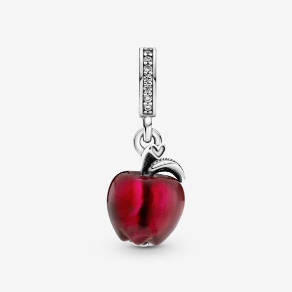 Murano Glass Red Apple Dangle Charm Pandora Australia