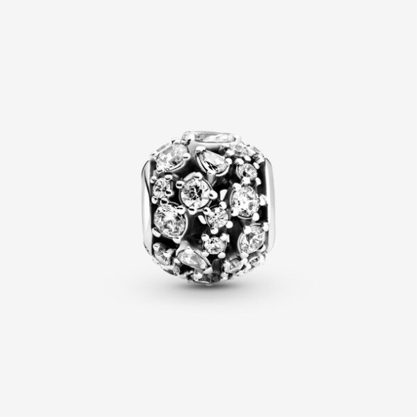 Sparkling Round Openwork Charm Pandora Australia