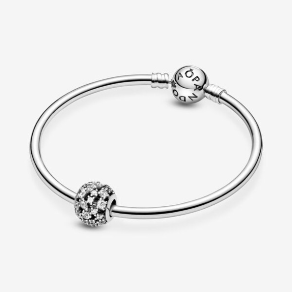 Sparkling Round Openwork Charm Pandora Australia