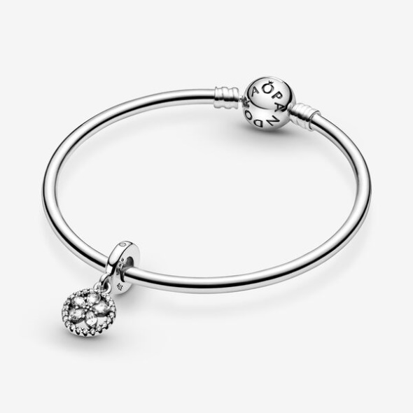 Sparkling Snowflake Circle Dangle Charm Pandora Australia