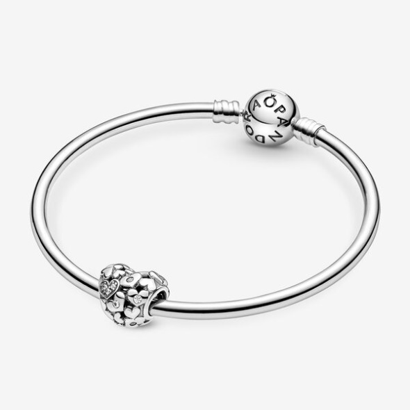 Sparkling Openwork Heart Charm Pandora Australia