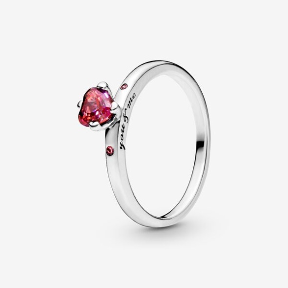 Sparkling Red Heart Ring Pandora Australia