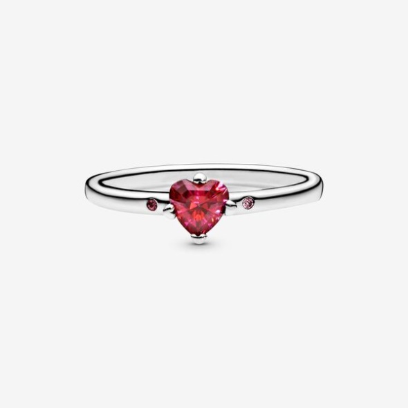 Sparkling Red Heart Ring Pandora Australia