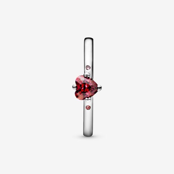 Sparkling Red Heart Ring Pandora Australia