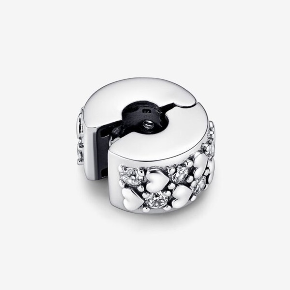 Infinite Hearts Sparkling Clip Charm Pandora Australia