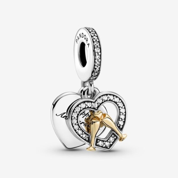 Two-Tone Happy Anniversary Dangle Charm Pandora Australia