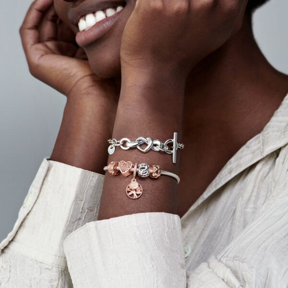 Openwork Woven Infinity Charm Pandora Australia Sterling Silver