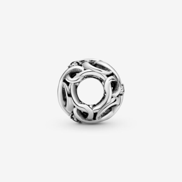 Openwork Woven Infinity Charm Pandora Australia Sterling Silver