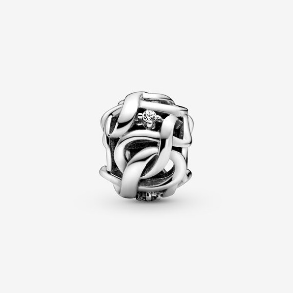 Openwork Woven Infinity Charm Pandora Australia Sterling Silver