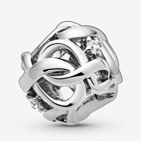 Openwork Woven Infinity Charm Pandora Australia Sterling Silver