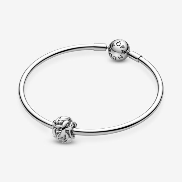 Openwork Woven Infinity Charm Pandora Australia Sterling Silver
