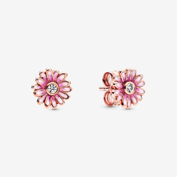 Pink Daisy Flower Stud Earrings Pandora Australia
