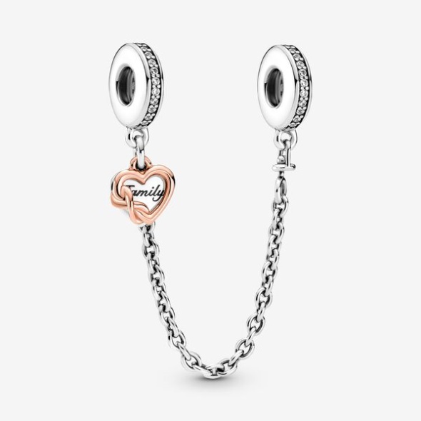 Family Heart Safety Chain Charm Pandora Australia