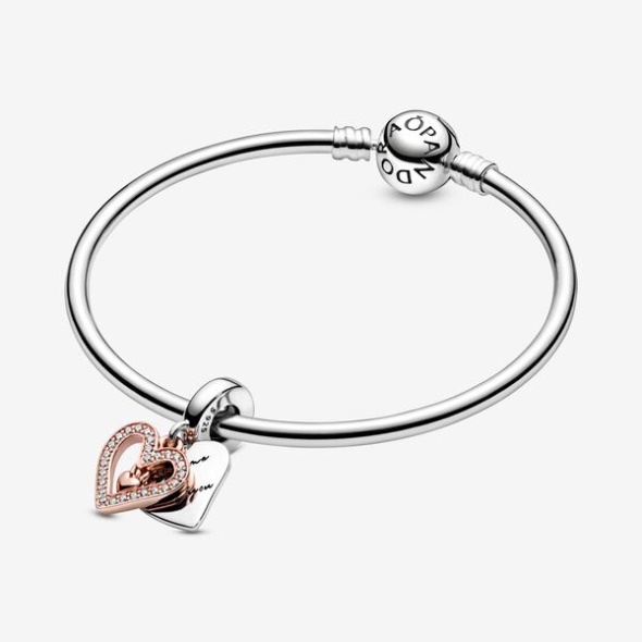 Sparkling Freehand Heart Dangle Charm Pandora Australia