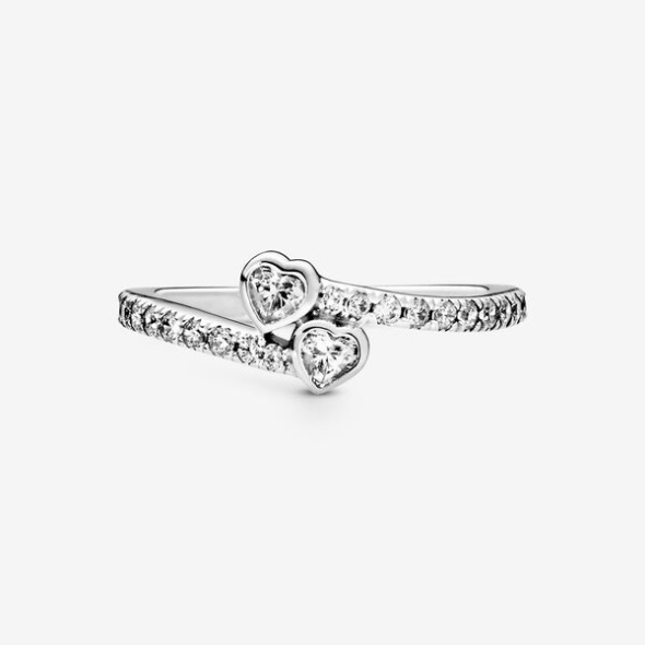 Two Sparkling Hearts Ring Pandora Australia