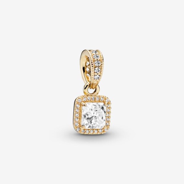 Square Sparkle Halo Pendant Pandora Australia