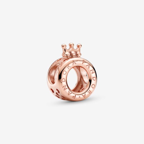Pandora Australia Logo Crown O Charm Rose Gold Plated