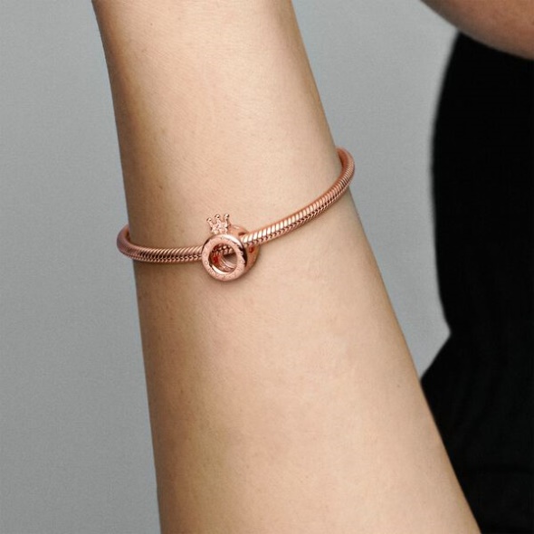 Pandora Australia Logo Crown O Charm Rose Gold Plated