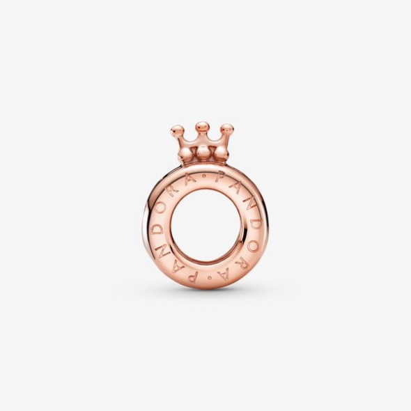 Pandora Australia Logo Crown O Charm Rose Gold Plated