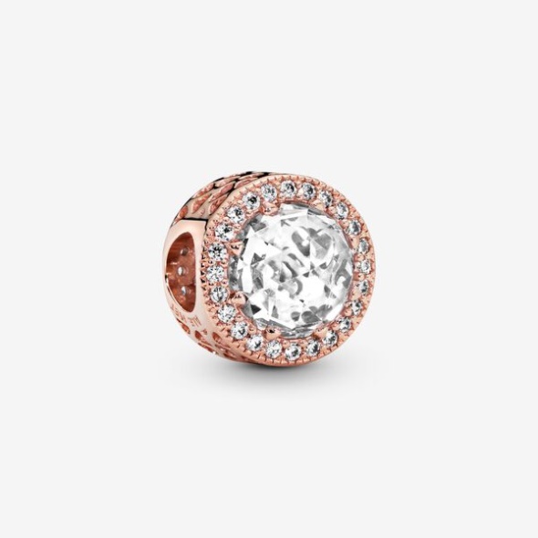 Sparkling Clear Charm Pandora Australia Rose Gold Plated