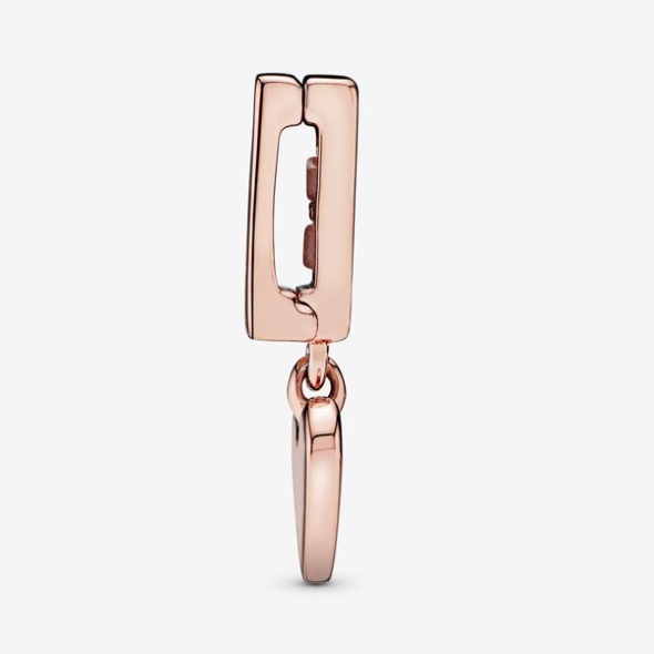Heart Dangle Clip Charm Pandora Australia Rose Gold Plated