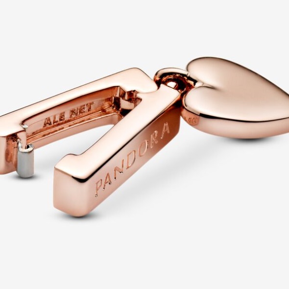 Heart Dangle Clip Charm Pandora Australia Rose Gold Plated