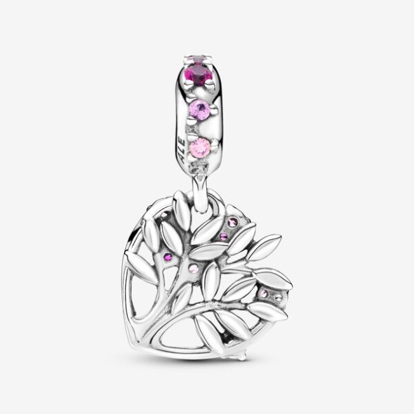 Pink Heart Family Tree Dangle Charm Pandora Australia