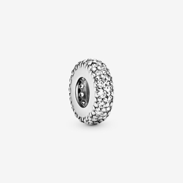 Clear Sparkle Spacer Charm Pandora Australia Sterling Silver