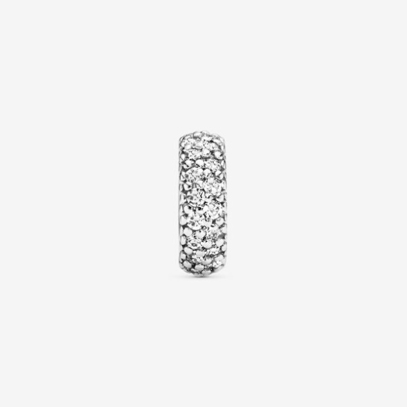 Clear Sparkle Spacer Charm Pandora Australia Sterling Silver