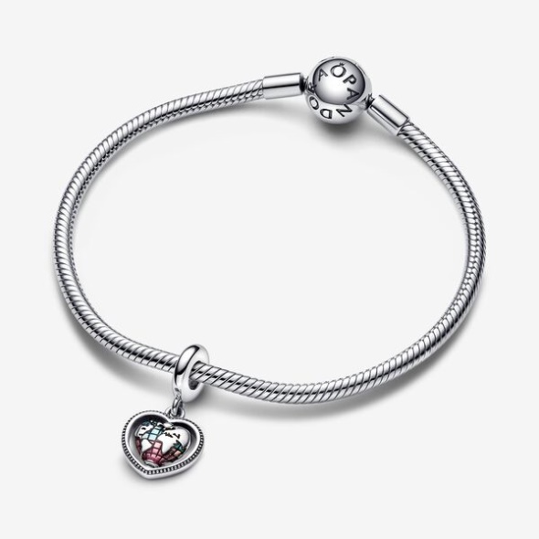 Family Spinning Heart Globe Dangle Charm Pandora Australia