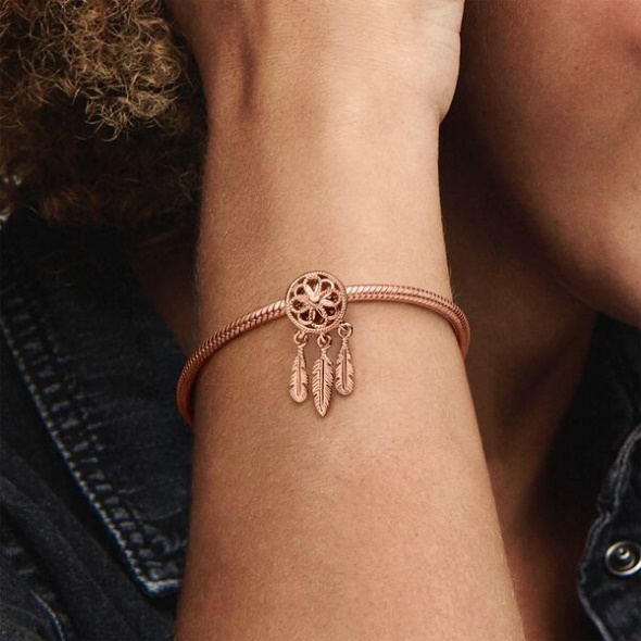 Spiritual Dreamcatcher Charm Pandora Australia Rose Gold Plated