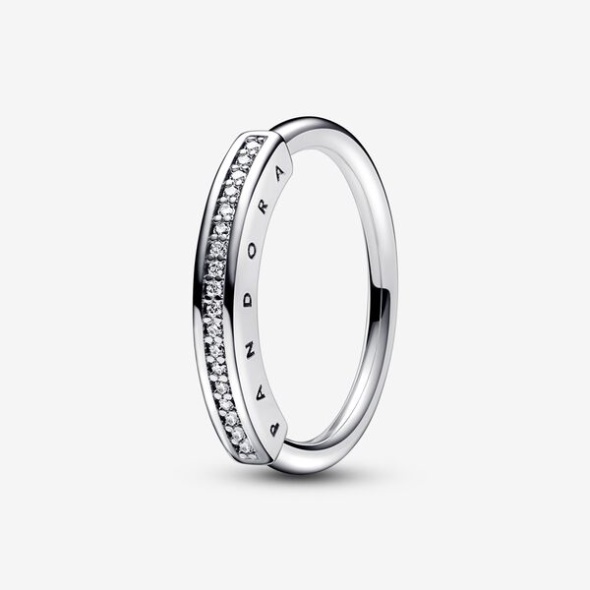 Pandora Australia Signature I-D Pave Ring Sterling Silver