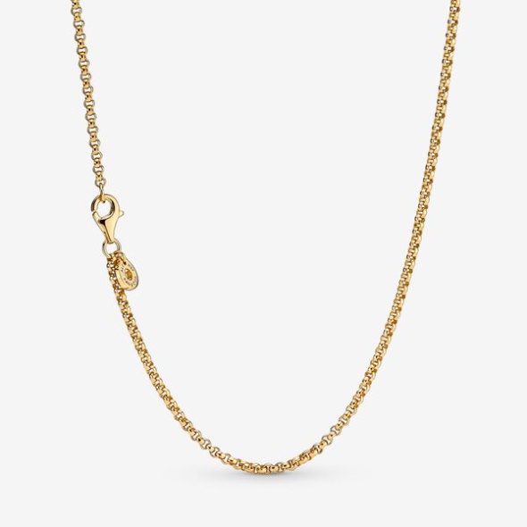 Rolo Chain Necklace Pandora Australia Gold Plated