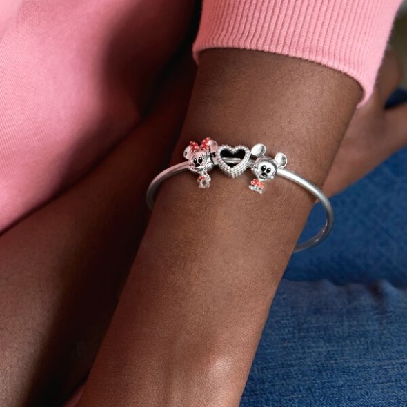 Disney Minnie Mouse Dotted Dress Bow Charm Pandora Australia