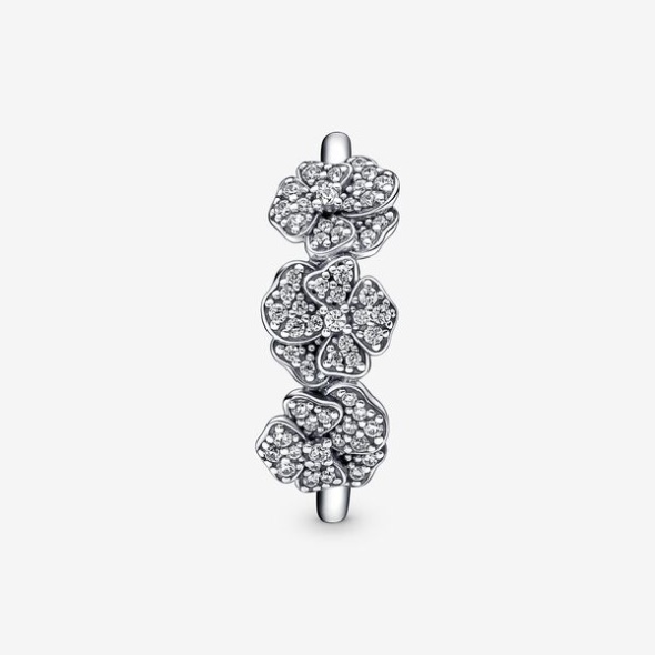 Triple Pansy Flower Ring Pandora Australia