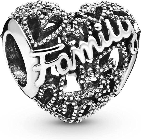 Family Heart Sterling Silver Charm Pandora Jewelry