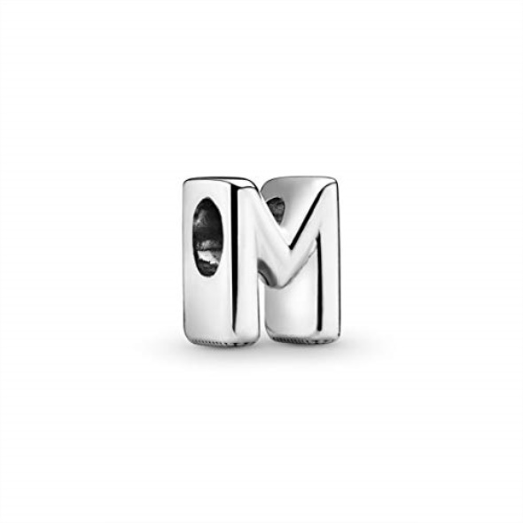 Letter M Sterling Silver Charm Pandora Jewelry