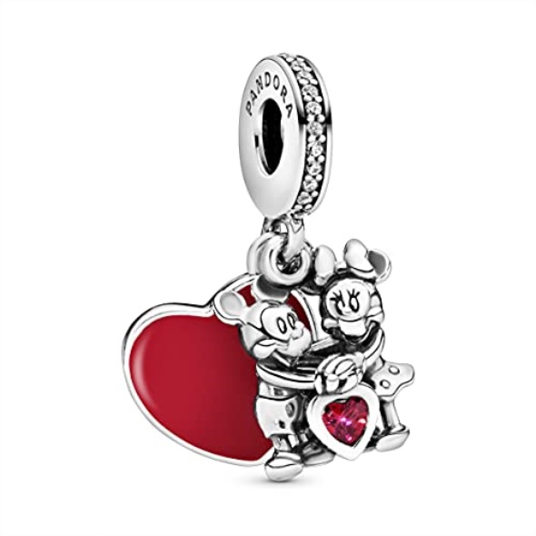 PANDORA Disney Mickey and Minnie With Love Hanging Charm