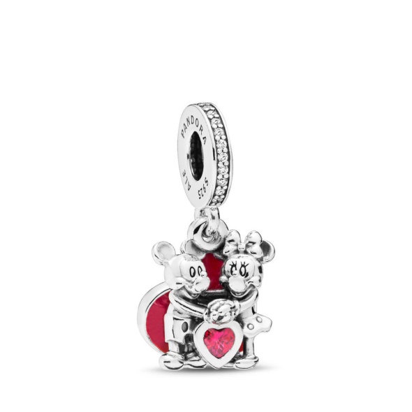 PANDORA Disney Mickey and Minnie With Love Hanging Charm
